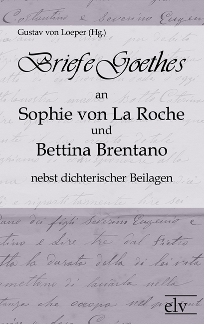 Cover des Titels Briefe Goethes an Sophie von La Roche und Bettina Brentano nebst dichterischen Beilagen von Loeper; Gustav von (Hg.) 
